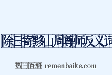 除日寄黟山周尊师反义词是什么意思的图片